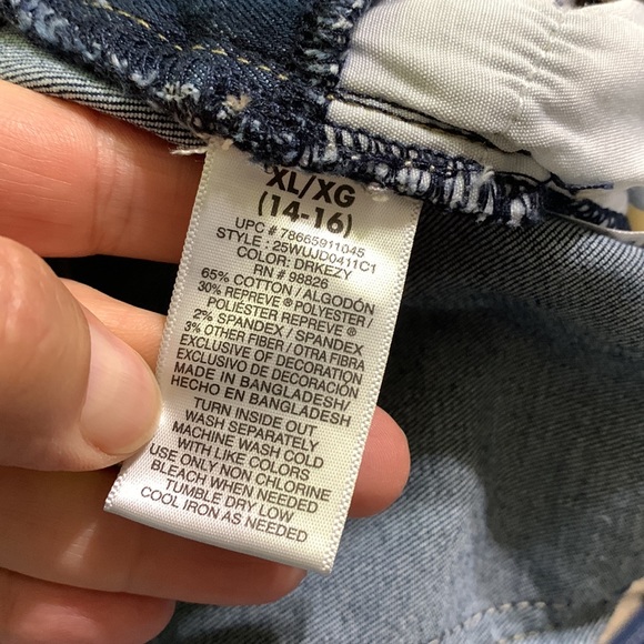 2/$20 Jordache 14/16 Denim Short Bibs - Picture 8 of 8